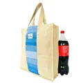 Heavy Duty Canvas Tote Bag - Blue Stripe - 14.5 inches (L) * 3 inches (W) * 16 inches (H). 