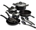 Cookware Set 13 Pcs Internal Non-Stick coating Teflon + 2.00 mm thickness Aluminum 3003 & Enamel external spray application.. 