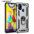 xprmy for Samsung Galaxy M31 phone Case Luxury Armor Shockproof TPU PC 2 in 1 360 Degree Rotating Holder Ring Back Cover. 