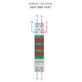 3 Phase AC Voltmeter Din Rail Mount LCD Digital Display Voltage Meter 60-450V. 