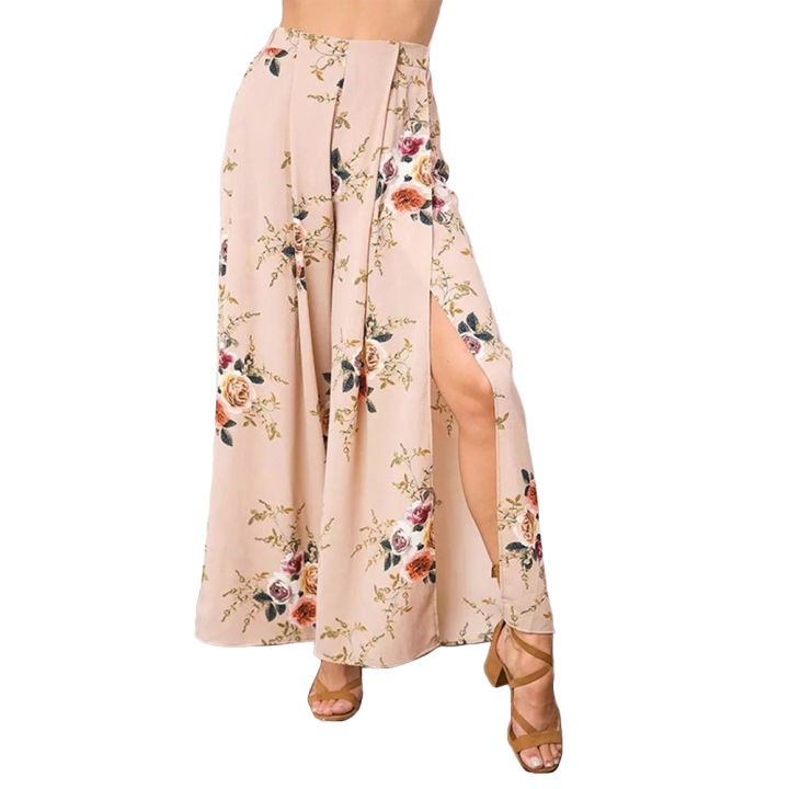 Yfashion%20Women%20Bohemian%20Floral%20Printing%20Skirt%20Sexy%20High%20Waist%20Split%20Summer%20Beach%20Irregular%20Long%20Skirt%20For%20Party%20-%20Image%203