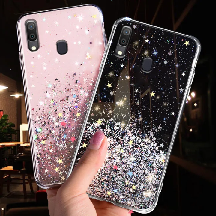 Maitus%20for%20Samsung%20Galaxy%20A30%20Back%20Cover%20Luxury%20Shiny%20Glitter%20Star%20Gold%20Foil%20Starry%20Girls%20Cases%20Clear%20Soft%20Silicone%20Bumper%20Bling%20Mobile%20Phone%20Protective%20Case%20-%20Image%202
