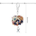 Keyring Japanese Anime Design Decorative Acrylic Demon Slayer Key Chain for Key. 