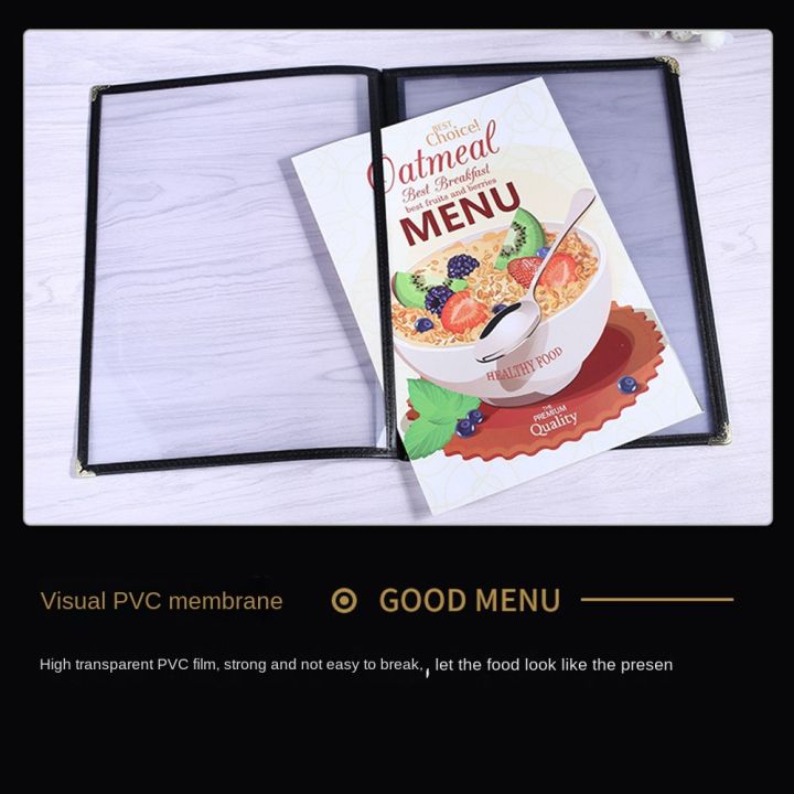 Menu Corners Widely Use Foldable PVC Transparent Menu Cover Metal Corners Reusable ...