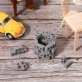 60 Packs Cinder Blocks 1/12 Scale Mini Bricks Concrete Miniature Bricks Tiny Landscaping Dollhouse Accessories. 