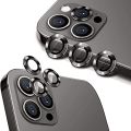 Genuine Camera Lens Protector for iPhone 12 Pro Premium HD Tempered Glass Metal Ring Aluminum Alloy Lens Screen Cover Film Multiple Color (iPhone 12 Pro Black). 