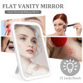 LED Makeup Mirror Lighted Cosmetic Mirror with Stand Dimmable Fill Light Len for Home Bedroom Desk Travel Portable Vanity Mirror. 
