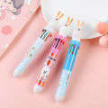 1PC 10 Colors Cartoon Ballpoint Pen Cute Animal Stationery Multicolored Pens. 