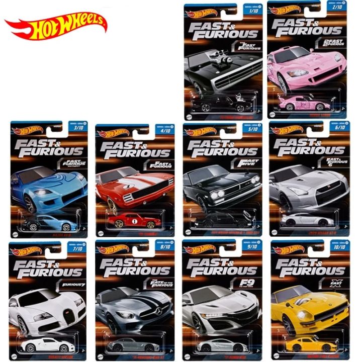 fast and furious cars Original Hot Wheels Car Fast Furious 1/64 Coche Children Toys for Boys Dodge Charger Nissan Skyline GTR Bugatti Veyron Gift