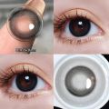 OVOLOOK-Black Series Contact Lenses for Eyes Narural Black Pupils Beauty Lenses Eye Color for Myopia 2 s/pair Yearly Use. 