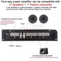 4-Channel Audio Power Amplifier 7900W High Power Amp. Four-Way 12.0V Car Stereo Power Amplifier Class A/B - black. 