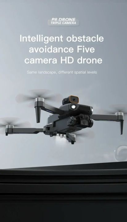 New%20P8%20PRO%205%20Lens%20Drone%20%20High-Definition%20Aerial%20Photography%20Positioning%20Folding%20Remote%20Control%20Flying%20Camera%20360%20flip%20Esc%20Cameras%20with%20Free%20Bag%20-%20Image%206