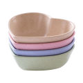 Mini Cute Love Heart Shape Wheat Straw Bowl Snack Small Plate Kitchen Supplies Dounp. 