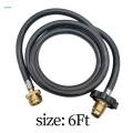 Hose with Adapter Gas Tank Connector for BBQ Tabletop Grill Camping. 