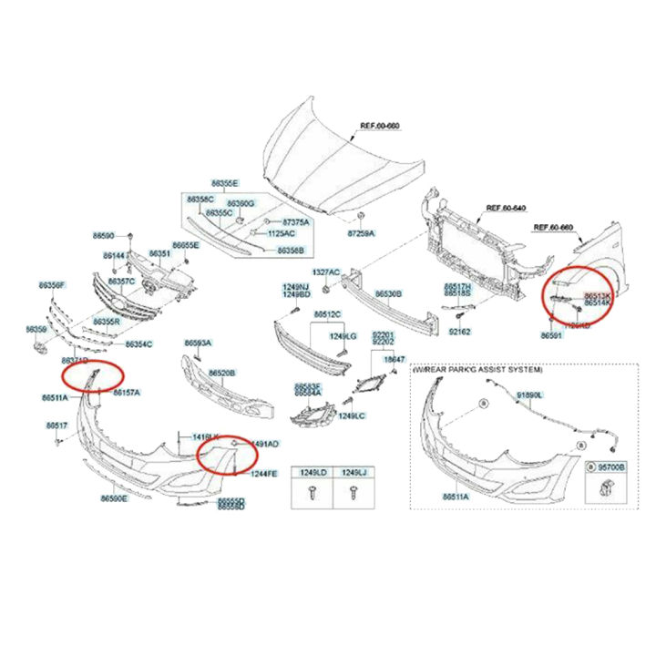 For%202011-2015%20Front%20Bumper%20Bracket%20Retainer%20Mount%20Support%201%20Pair%20LH%20RH%20-%20Image%206