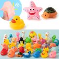 1/10 Pcs/set Baby Cute Animals Bath Toy Swimming Water Toys Soft Rubber Float Squeeze Sound Kids Wash Play Funny Gift. 