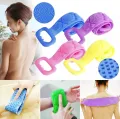 Silicone Back Scrubber  Bath Shower Silicone Body Massage Brush Silicone Bath Towel Exfoliating Body Brush Belt  Cleaning Shower Strap / Double-Sided Washing Towel Scrubber. 