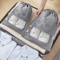 Shoes Storage Bag Closet Organizer Non-woven Travel Portable Bag Waterproof Pocket Clothing Classified Hanging Bag. 