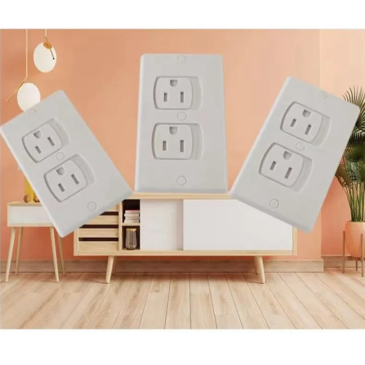 Self-Closing%20Socket%20Cover,%20White%20Safety%20Wall%20Electrical%20Socket,%20Matching%20Screws,%20for%20Baby%20Protection.%20-%20Image%202