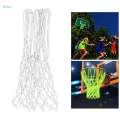 Durable Basketball Hoop Net Heavy Duty Night Glow 12-Loop Mesh Yellow. 