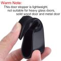 4 Pack Door Stop Wedges, Rubber Non-Scratching Door Stoppers for Home and Office (Black). 