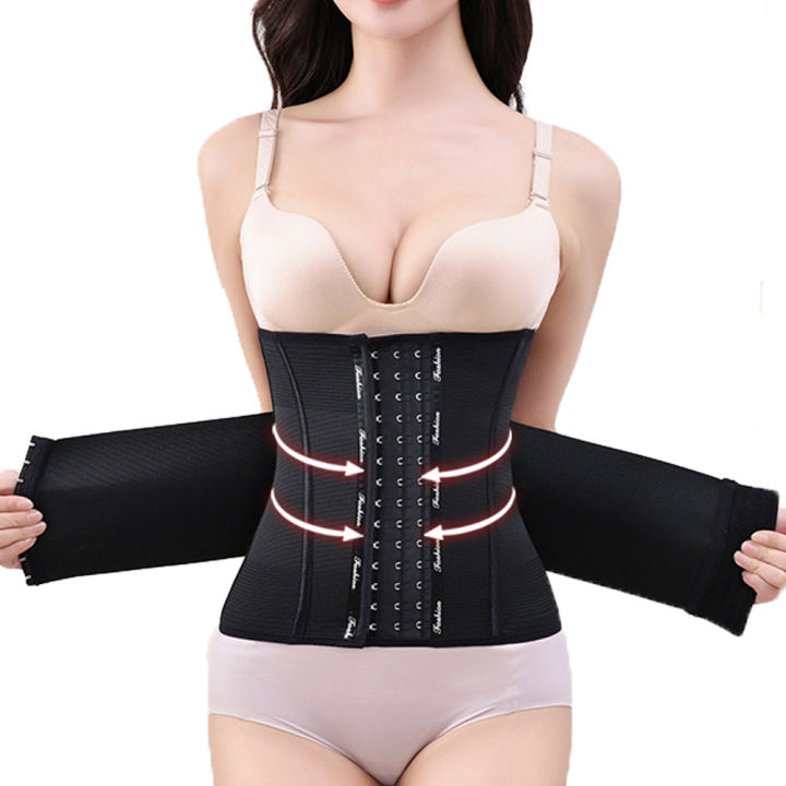 Gentlemange%20Waist%20Cincher%20corset%20Body%20Shaper%20Tummy%20Slimming%20Belt%209%20bounes%20Firm%20Waist%20trainer%20shaper%20Postpartum%20Flat%20Tummy%20Girdles%20-%20Image%202