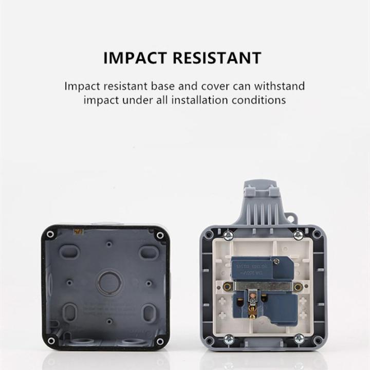 Single%20Waterproof%20Weatherproof%20Outdoor%20IP66%2013A%20Switched%20Socket%20Cover%20Rainstorm-Proof%20Outdoor%20Splash-Proof%20Box%20-%20Image%206