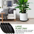 4Pcs 16 Inch Saucer Black Plastic Tray, Indoor Outdoor Pot Saucers for Gardening and Drip Protection. 