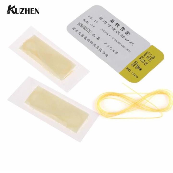 1bag/1mter Absorbable Suture Thread Veterinary Protein Stainless Steel ...