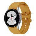 Watch Strap For Samsung Galaxy Watch4 44mm Universal Silicone Colorful Buckle Watch Band(White). 