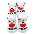 【HOT】 Cute Baby Cotton Socks White I Love Mum/Dad 0-6 Months Newborn Infant Boys Girls Leg Warmers Kids Clothing. 
