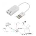 USB Sound Card Virtual 7.1 3D External USB Audio Adapter USB to Jack 3.5mm Earphone Micphone Sound Card for Laptop Notebook PC. 