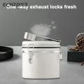 Airtight Coffee Canister 1 Set Coffee Bean Storage Jar Stainless Steel Canister with Date Tracker Measuring Scoop Lockable Coffee Storage Container. 