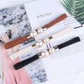 Hot Pearls Buckle Elastic Women Waist Belt Fashion Girls Dress Vintage Thin Belt for Jeans Skirt. 