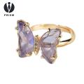 Prism erfly Ring Sparkling erfly Rhinestone Ring Adjustable Jewelry for Wedding Party Gifts tail Ring. 