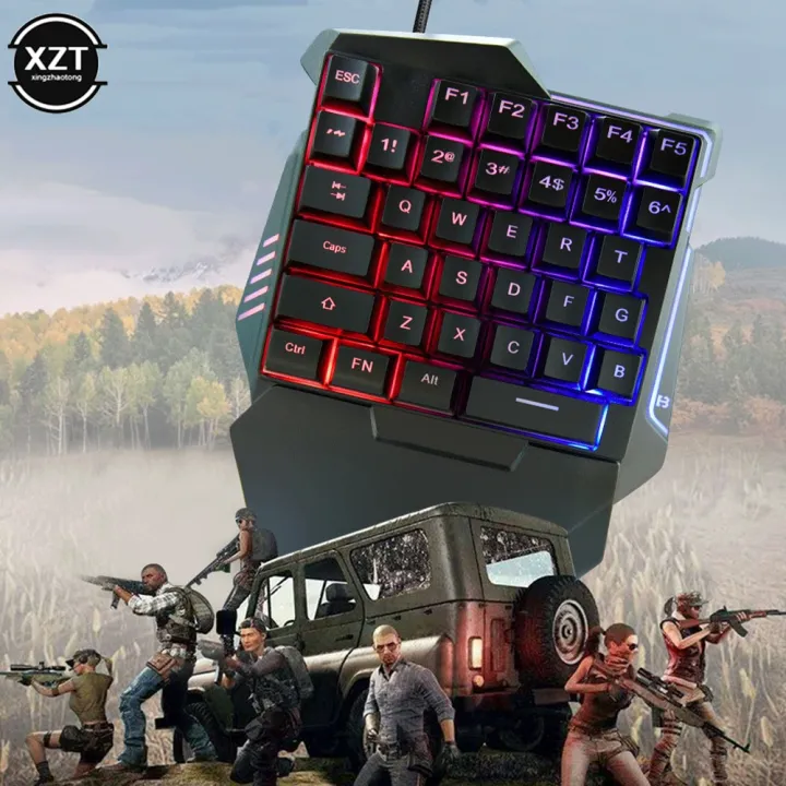 HXSJ%20G7%20USB%20Wired%20Game%20Keyboard%20with%20Color%20LED%20Backlight%2035%20Keys%20Wide%20Armrest%20One%20Hand%20Keyboard%20RGB%20Mechanical%20Feel%20Game%20Keyboard%20-%20Image%205