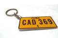Foreign Vehicle Number Plate Key Tag - Double Side. 