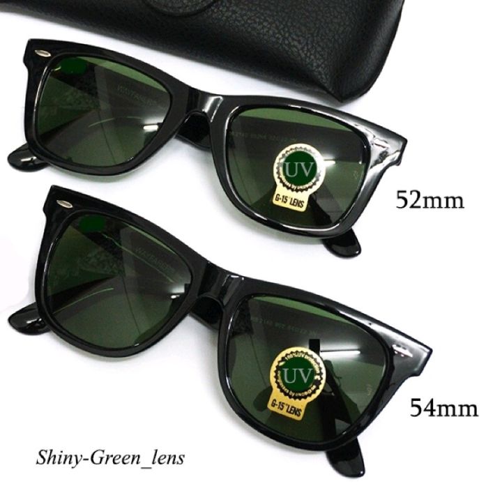 Wayfarer Premium 2140 Sunglasses Spek Hitam Lens Kaca Kaki Besi Cermin Mata Wayfarer 50mm 52mm 54mm