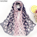 Hot Fashion Women Foulard Bandana Dot Scarf Chiffon Georgette Long Shawl Summer Scarf Sunscreen Elegant. 