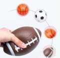 3 Pcs Inflated Mini Sports Balls Set for Toddlers Children Kids - Basketball, Rugby, Football Balls Indoor Outdoor Toys by ZinZen. 
