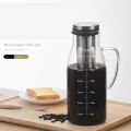 Cold Brew Coffee Maker,Tea Pitcher Infuser with Lid&Scale,51Oz/1.5L. 