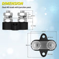 Junction Block Bus Bar Dual Heavy Duty Power Distribution Stud,Black. 