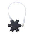 6 in 1 Audio Splitter Adapter 3.5mm Male to 5 Female Headphone Jack Converter for Phone Tablet MP3. 