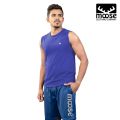 Moose Men’s Tank Top - Blueberry. 