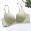 3/4 Cup Padded Wire Free Adjustable Shoulder Straps Lady Bra Seamless Push Up Thin Underwear. 