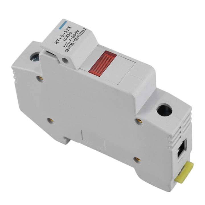 RT18-32X%20AC%20380V%2032A%201%20Pole%2010x38mm%20DIN%20Rail%20Mount%20Fuse%20Holder%20Base%20-%20Image%208