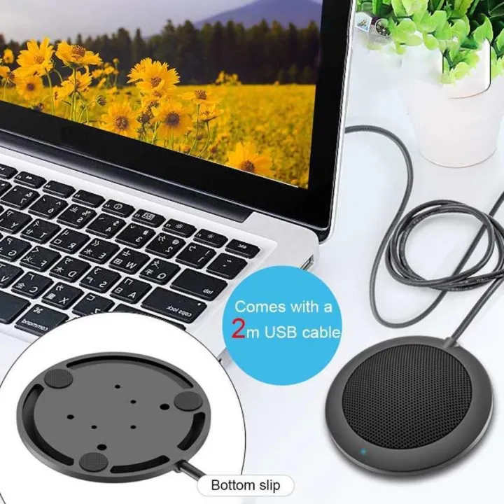 M2%20Wired%20360degree%20Pickup%20Audio%20Video%20Omnidirectional%20Microphone%20Desktop%20Conference%20Computer%20Bl%20k%20Mic%20-%20Image%204
