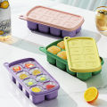 1Pc 8 Cell Food Grade Silicone Mold Ice Grid With Lid Ice Case Tray Making Mold MLK. 