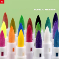TopZ Store 12-24 Colors Acrylic Paint Marker Set Art Markers Painting Pen for Fabric Graffiti Ceramic Canvas DIY Card Making Art Supplies. 
