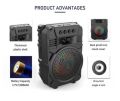 Wireless Bluetooth Speaker Outdoor Portable Microphone K Song Card Computer Subwoofer TWS Sound Outdoor Camping Dance Speaker Loud Speaker RGB Light With Microphone Data Cable. 